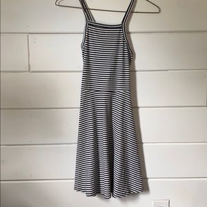 Black and White Striped Skater Dress